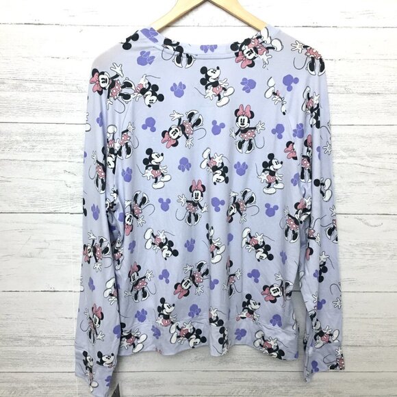NEW Disney Women's Purple Pajamas Minnie Mouse Long Sleeves Jogger Pants Medium - Picture 4 of 13